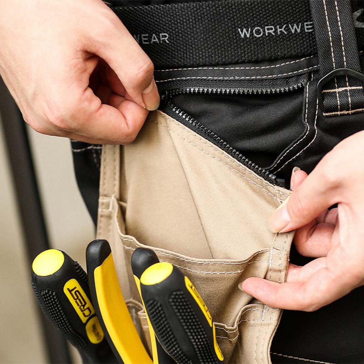 WORK IDEA Builder Work Shorts for Men - Durable Summer Combat Shorts - Multi Pocket Detachable Flight Pocket Shorts