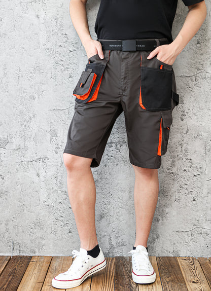 WORK IDEA Short Men's Work Shorts Multi Pocket Men's Cargo Trousers for Summer