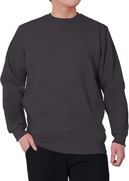 WORK IDEA Men's Crewneck Sweatshirt Work Wear Pullover Men's Basic Work Jumper