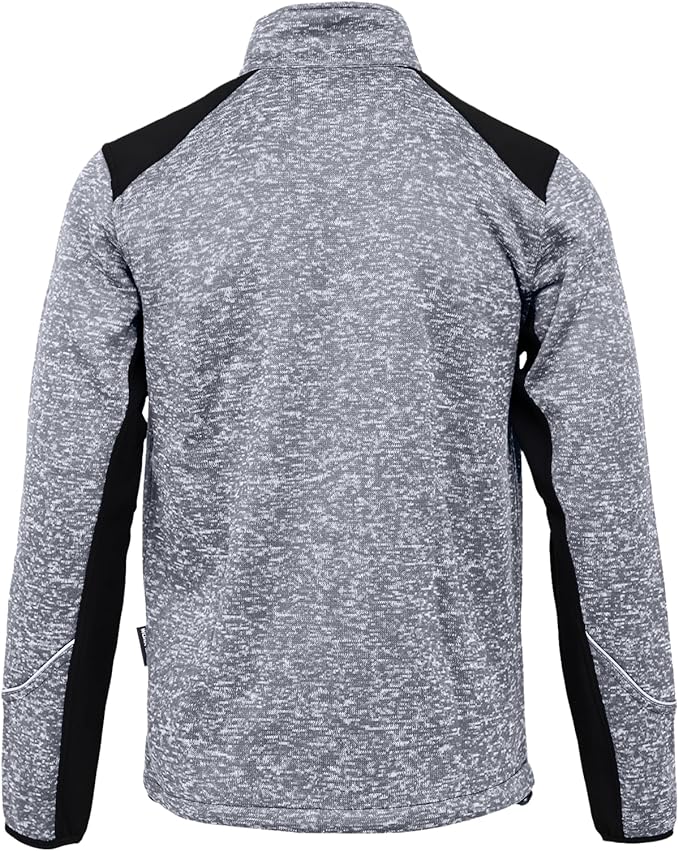 WORK IDEA Men's Knitted Fleece Jacket, Fleece Cardigan, Breathable Outdoor Fleece Jackets for Men, Warm and Lightweight Knitted Fleece Jacket with Zip