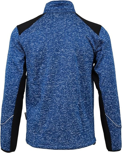 WORK IDEA Men's Knitted Fleece Jacket, Fleece Cardigan, Breathable Outdoor Fleece Jackets for Men, Warm and Lightweight Knitted Fleece Jacket with Zip