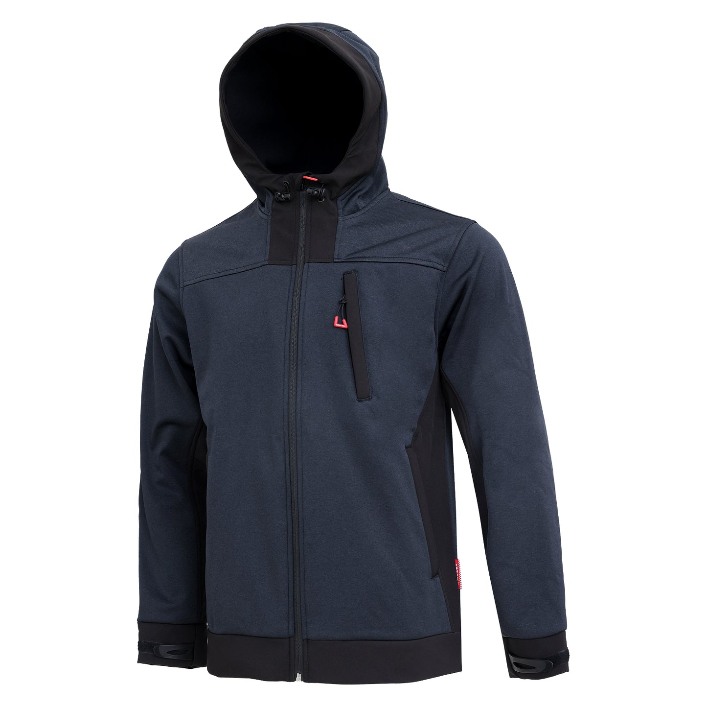 WORK IDEA Men's Fleece Jacket, Warm Soft Outdoor Jacket with Zip, Breathable, Lightweight, Cold Insulating