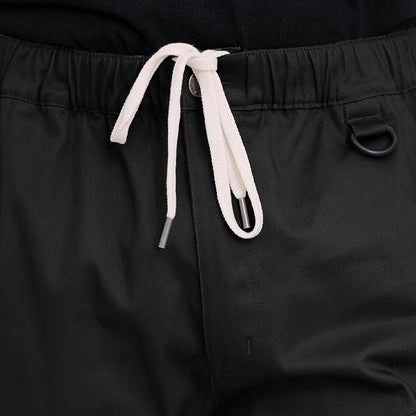 WORK IDEA Men's Summer Cargo Shorts with Elastic Waistband and Utility Pockets - Work Trousers for Outdoor, Leisure, Everyday Use