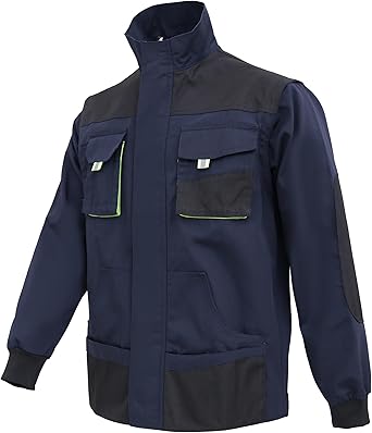 WORK IDEA Mens Multi Pocket Heavy Duty Canvas Work Jacket