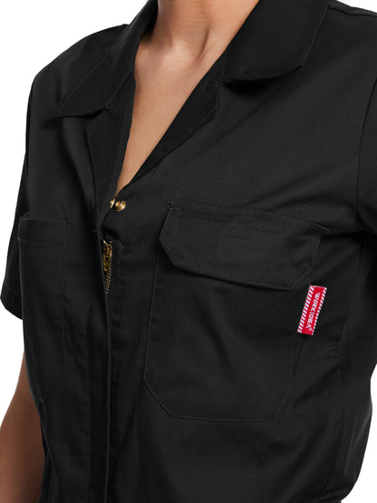 Combinaison de travail légère en coton à manches courtes pour femme WORK IDEA 