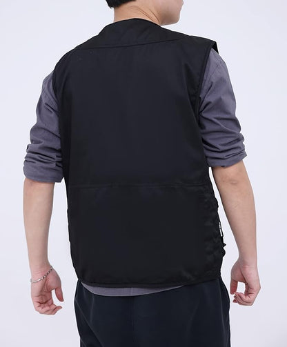 WORK IDEA Men's Outdoor Work Vest Multi-Pocket Fishing Vest Light Field Vest Camouflage Vest Summer Multifunctional Vest Breathable Fishing Vest