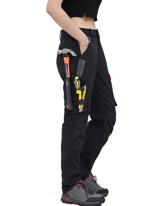 WORK IDEA Women's Slim-Fit Stretch Work Trousers: Critical Cordura Fabric Areas, Durable Elegance for the Highest Demands