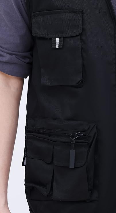 WORK IDEA Men's Outdoor Work Vest Multi-Pocket Fishing Vest Light Field Vest Camouflage Vest Summer Multifunctional Vest Breathable Fishing Vest