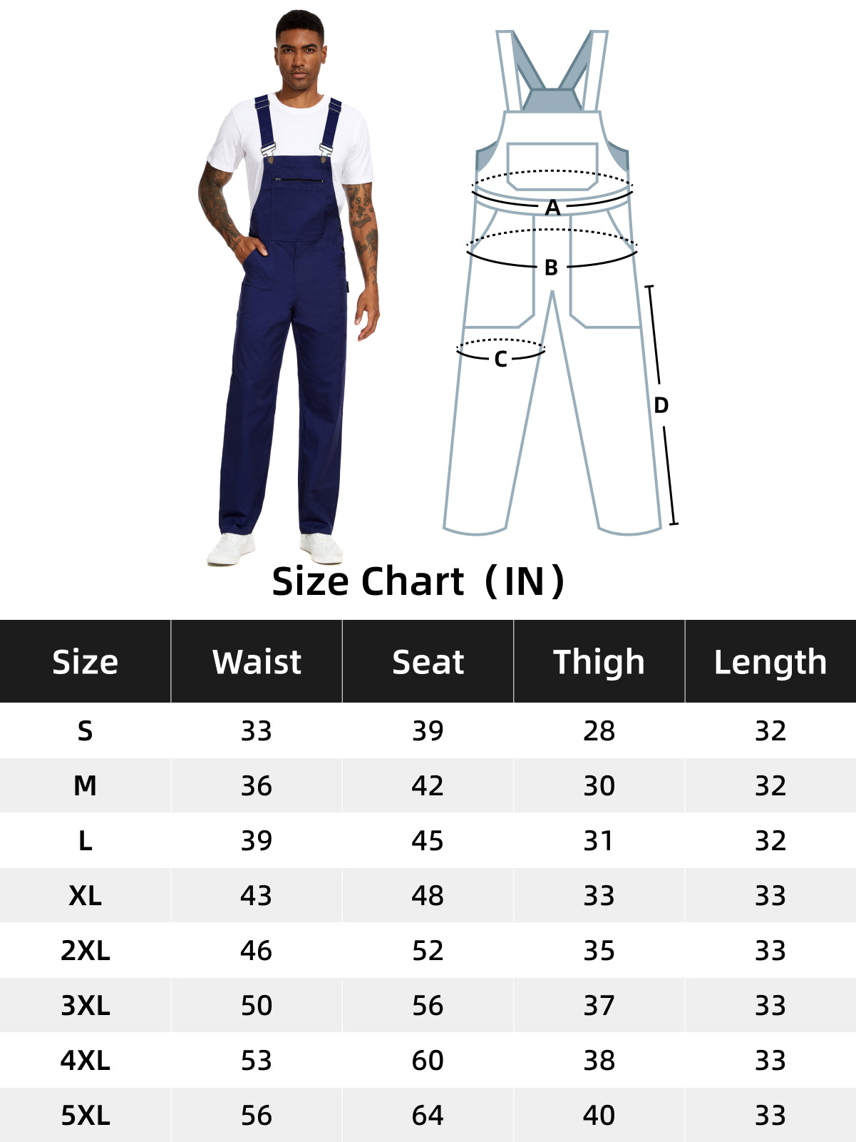 Salopette pour homme WORK IDEA, vêtement de travail, combinaison légère et tendance avec poches 