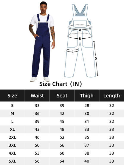 Salopette pour homme WORK IDEA, vêtement de travail, combinaison légère et tendance avec poches 