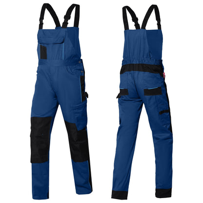 WORK IDEA Mens Stretch Work Dungarees with Multiple Pockets and Tool Pockets