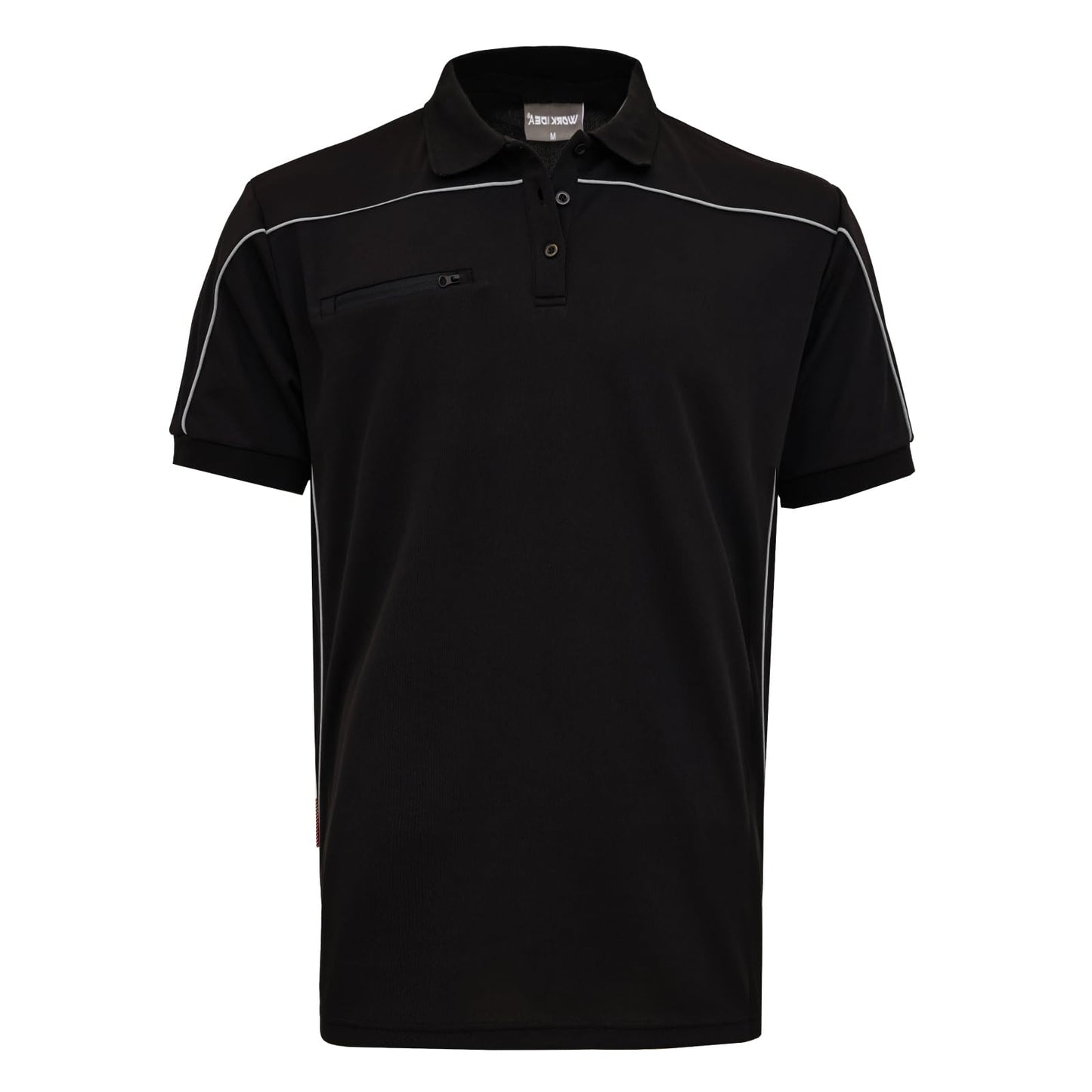 Work Idea Men's Short-Sleeved Polo Shirt with Contrast Colours, Functional Work Shirt for Work, Workshop and Leisure