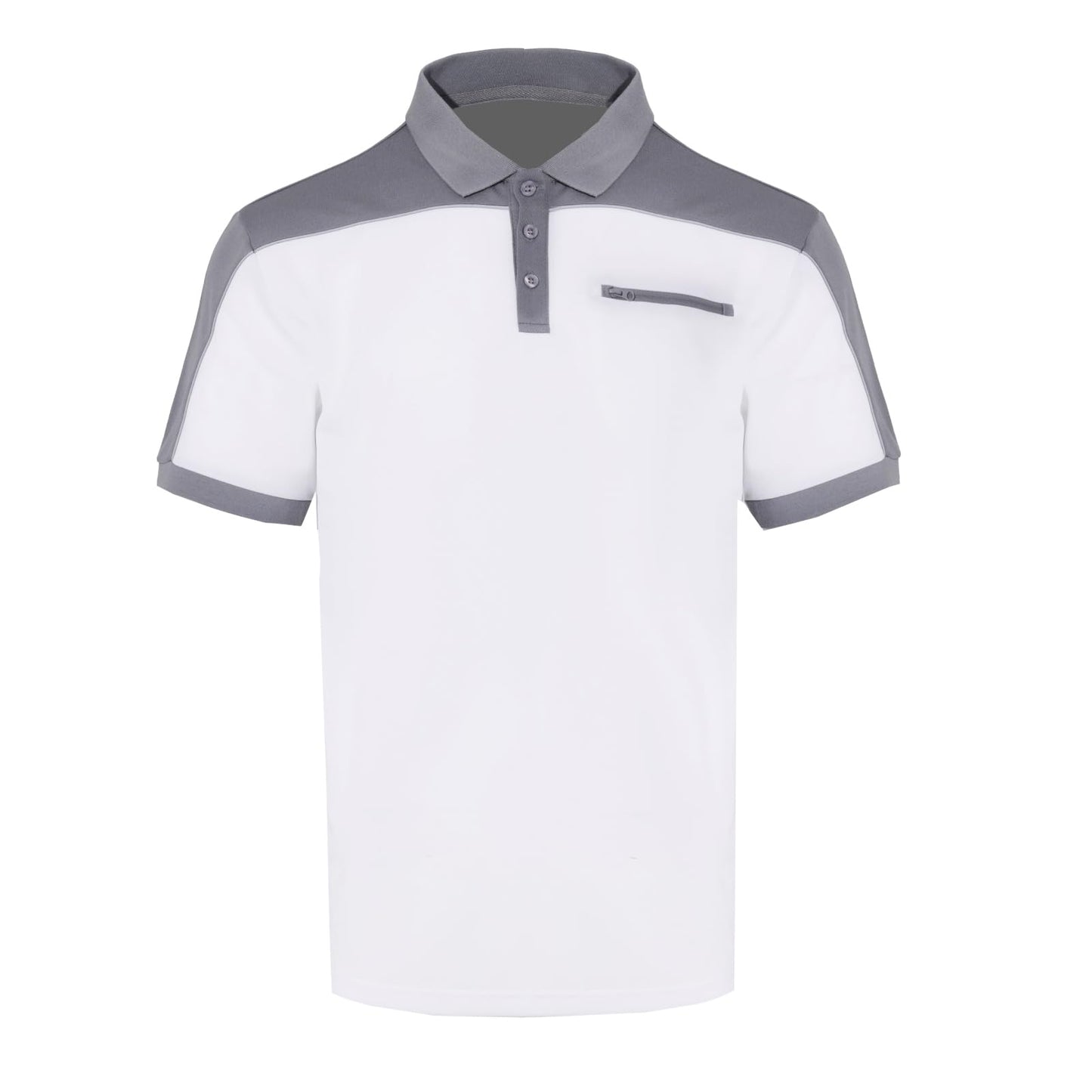 Work Idea Men's Short-Sleeved Polo Shirt with Contrast Colours, Functional Work Shirt for Work, Workshop and Leisure
