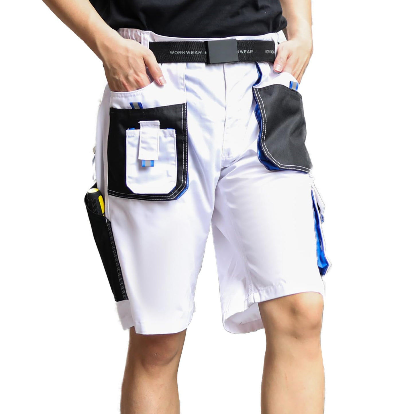 WORK IDEA Short Men's Work Shorts Multi Pocket Men's Cargo Trousers for Summer