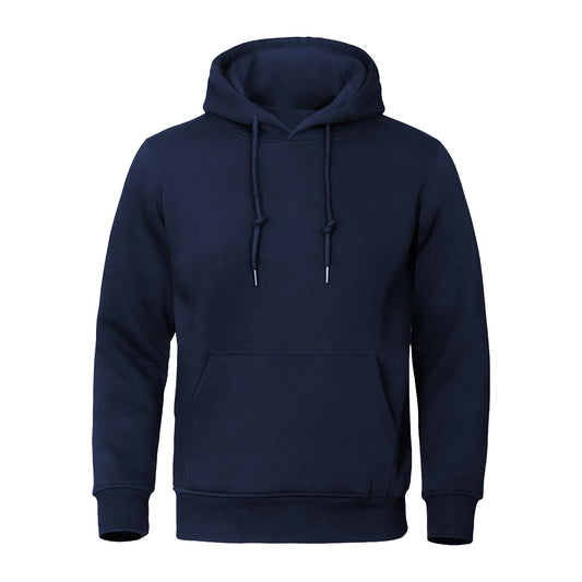 WORK IDEA Men's Cotton Winter Hoodie for Men, Soft Hoodie with Side Pockets, Casual Top for Sports and Leisure