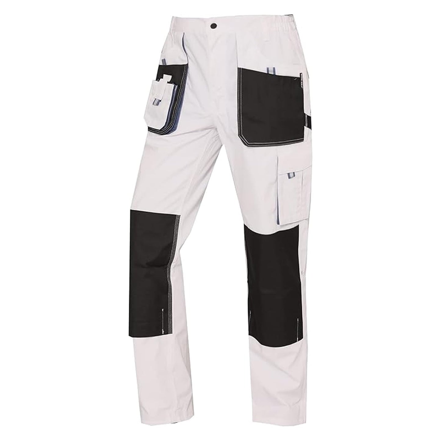 WORK IDEA Mens Work Trousers Oxford Knee Pockets Heavy Duty Canvas