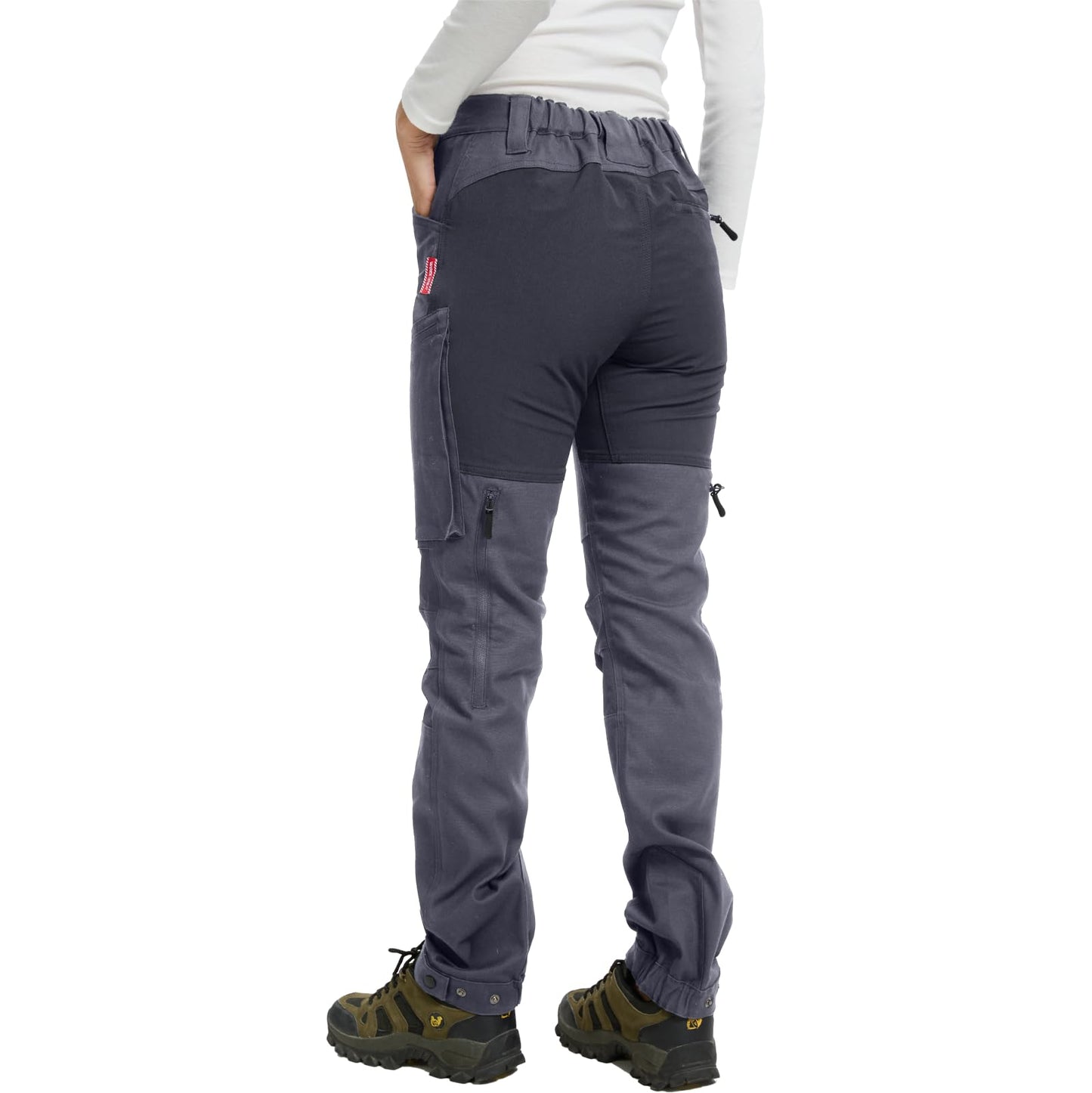 WORK IDEA Women's Hiking Trousers, Stretch Slim Fit, Water Resistant, for Outdoor Activities