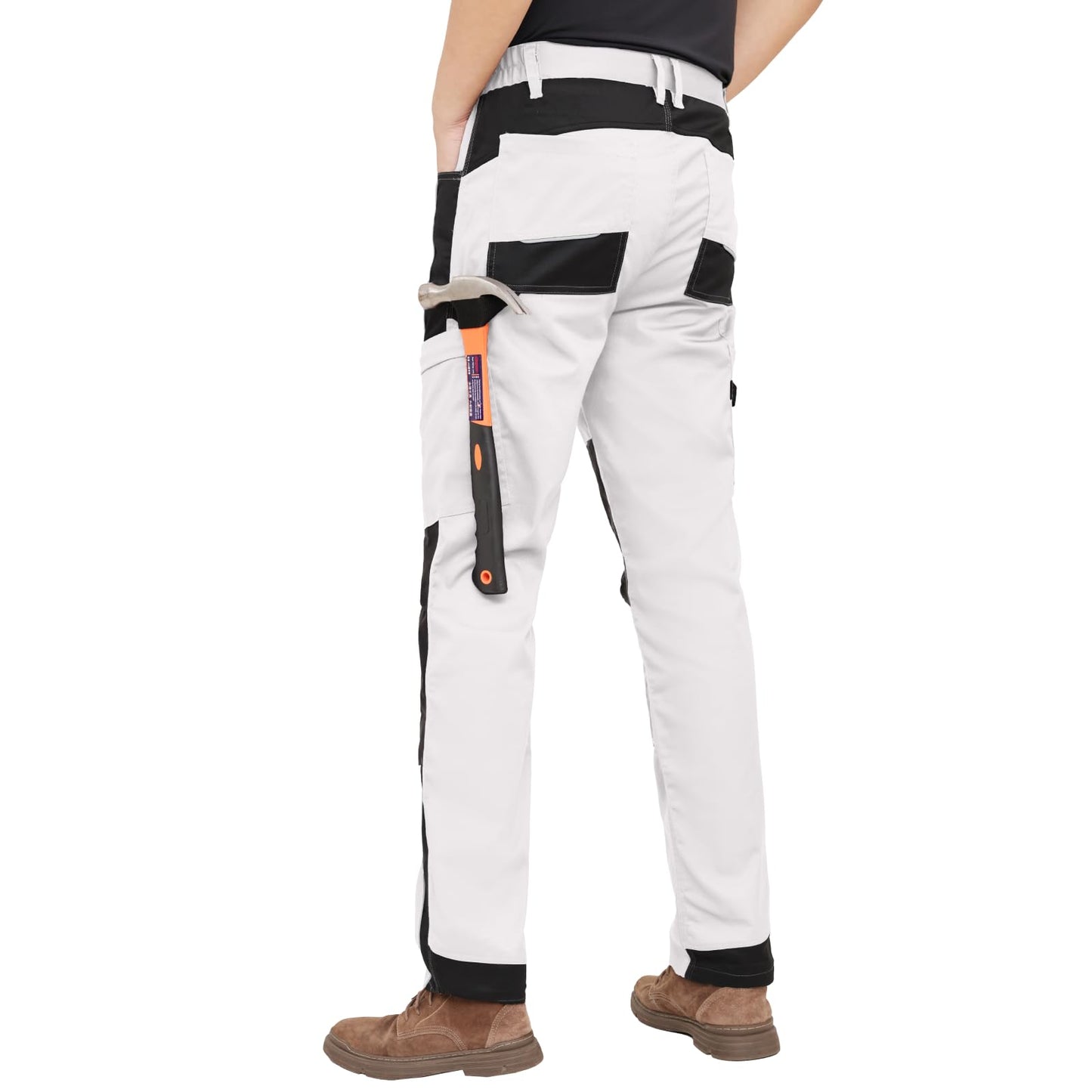 WORK IDEA Men's Stretch Work Trousers with Multiple Pockets and Tool Pockets