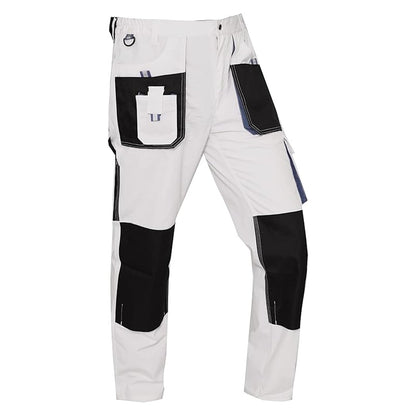 WORK IDEA Mens Work Trousers Oxford Knee Pockets Heavy Duty Canvas