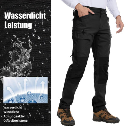 WORK IDEA Men's Hiking Trousers Stretch Slim Fit Waterproof Outdoor Hiking Trousers