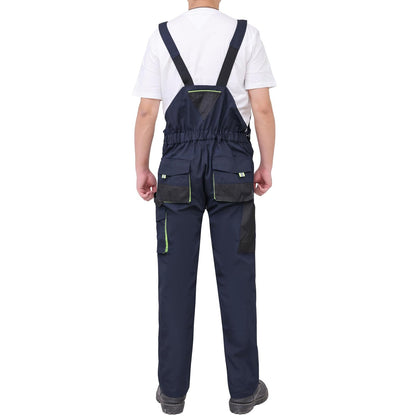 WORK IDEA Mens Work Dungarees Oxford Knee Pockets Durable Canvas