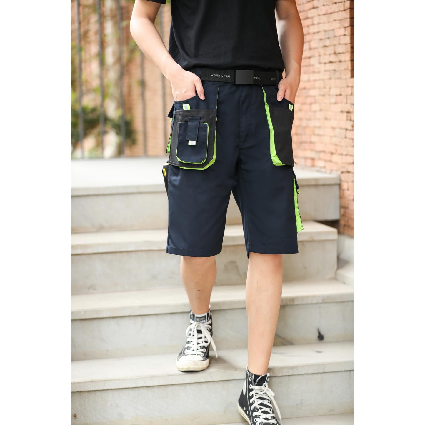 WORK IDEA Short Men's Work Shorts Multi Pocket Men's Cargo Trousers for Summer