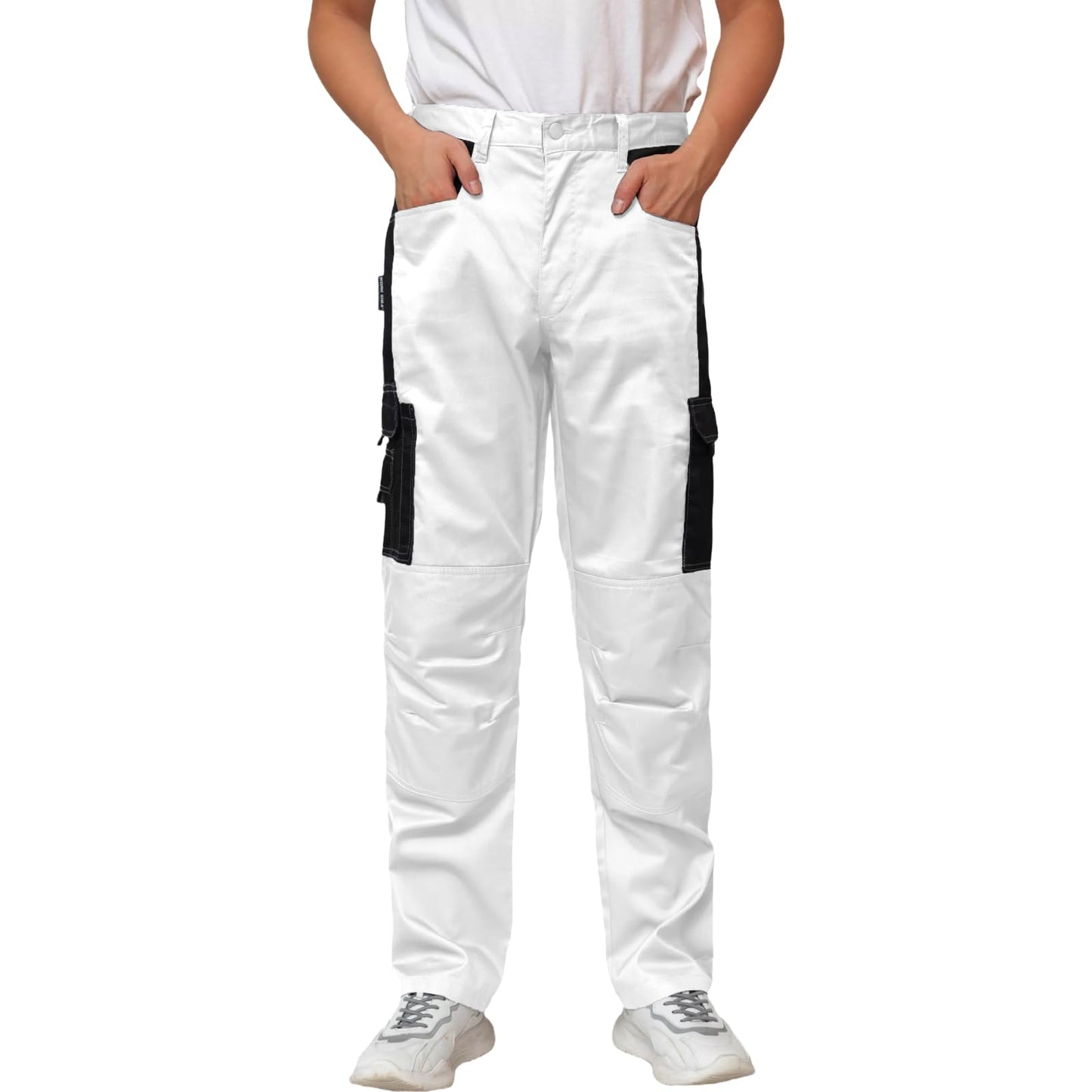 WORK IDEA Mens Work Trousers - Camouflage Trousers Mens Cargo Trousers with Inside Knee Pockets