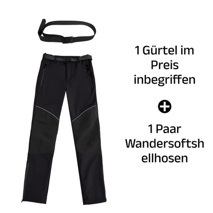 WORK IDEA Women's Outdoor Trousers for Demanding Hikes, Waterproof Material, Elastic Fit, Winter Warmth, Contrast Colour Zippers and More