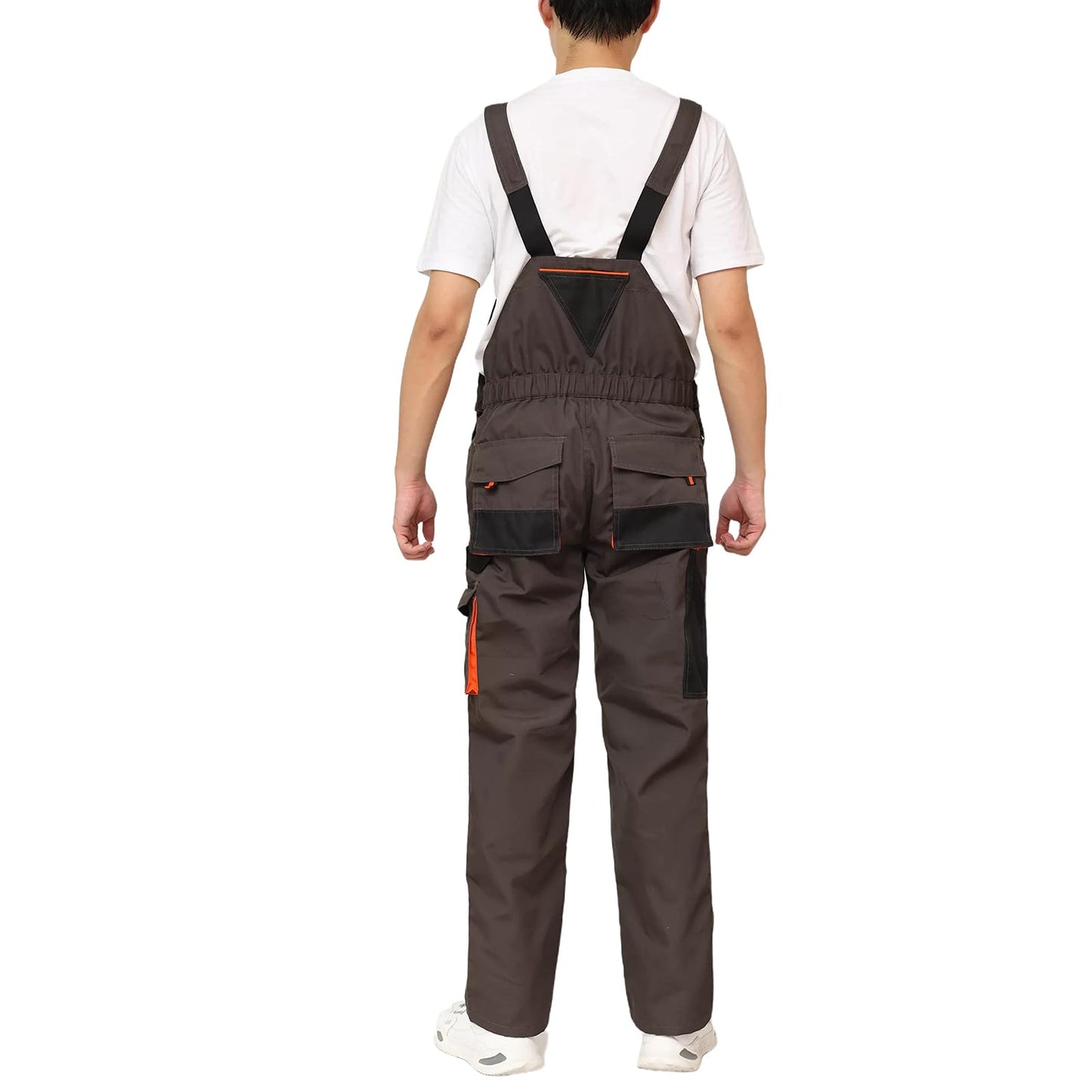 WORK IDEA Mens Work Dungarees Oxford Knee Pockets Durable Canvas