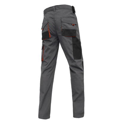 WORK IDEA Mens Work Trousers Oxford Knee Pockets Heavy Duty Canvas