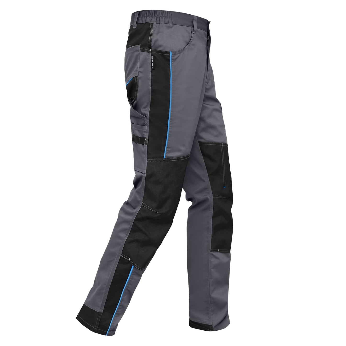 WORK IDEA Men's Stretch Work Trousers with Multiple Pockets and Tool Pockets