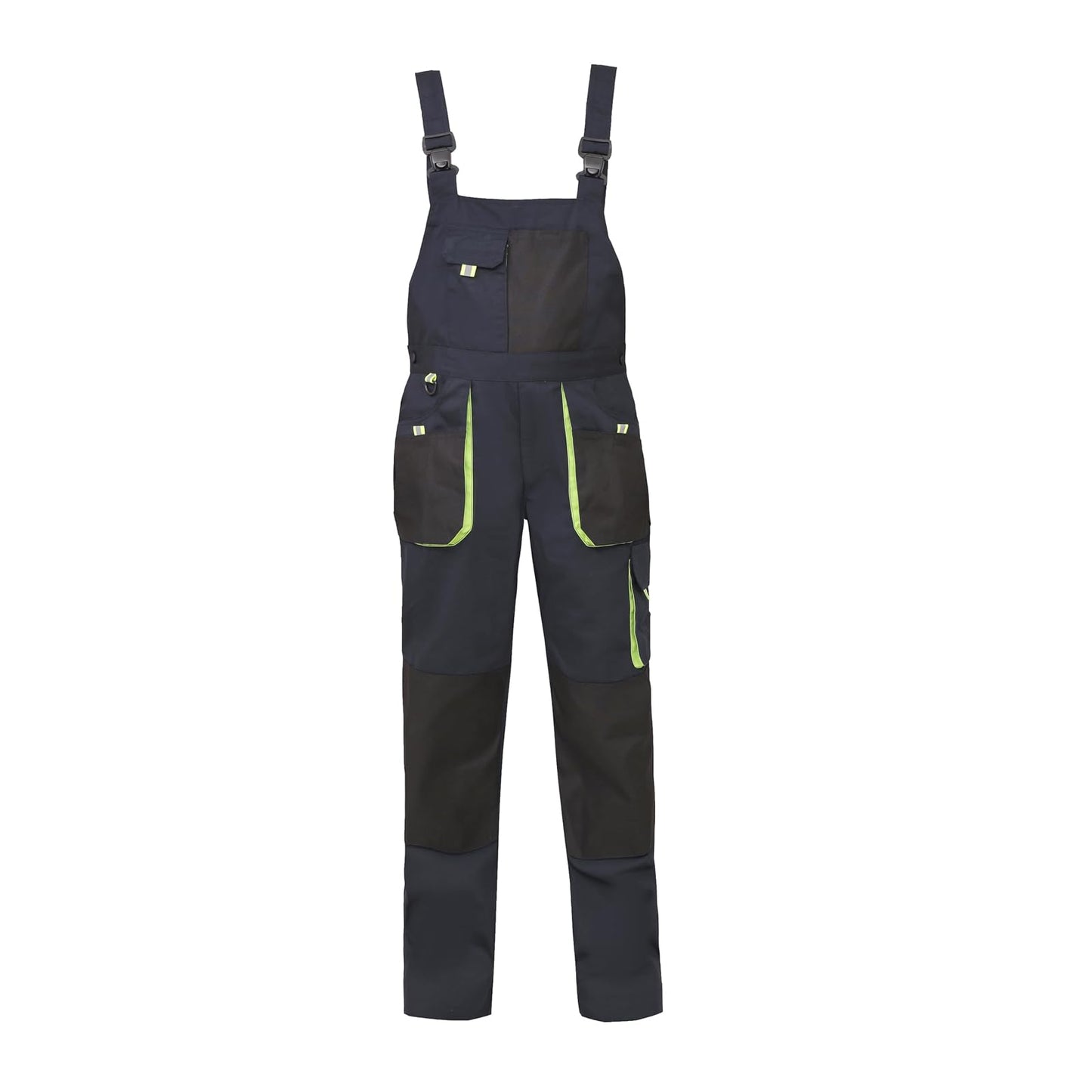 WORK IDEA Mens Work Dungarees Oxford Knee Pockets Durable Canvas
