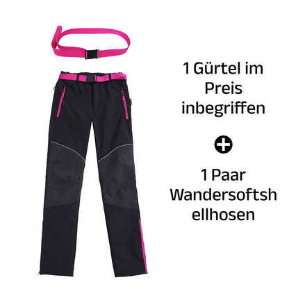 WORK IDEA Women's Outdoor Trousers for Demanding Hikes, Waterproof Material, Elastic Fit, Winter Warmth, Contrast Colour Zippers and More