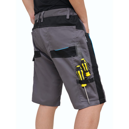 WORK IDEA Men's Stretch Work Shorts with Numerous Pockets and Tool Pockets