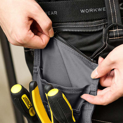 WORK IDEA Builder Work Shorts for Men - Durable Summer Combat Shorts - Multi Pocket Detachable Flight Pocket Shorts