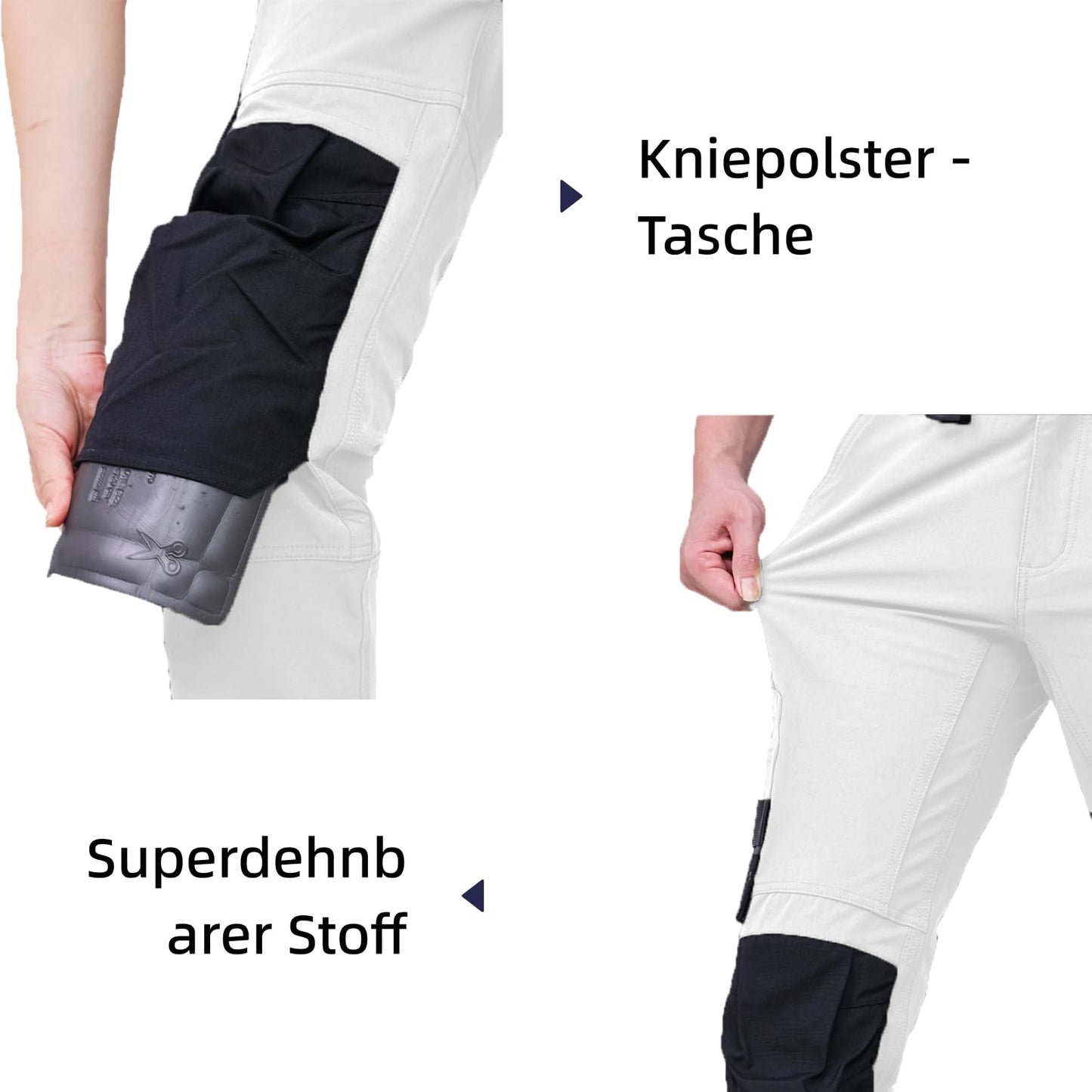 WORK IDEA Women's Slim-Fit Stretch Work Trousers: Cordura Fabric in Critical Areas, Heavy Duty, Elegant, Suitable for Highest Demands