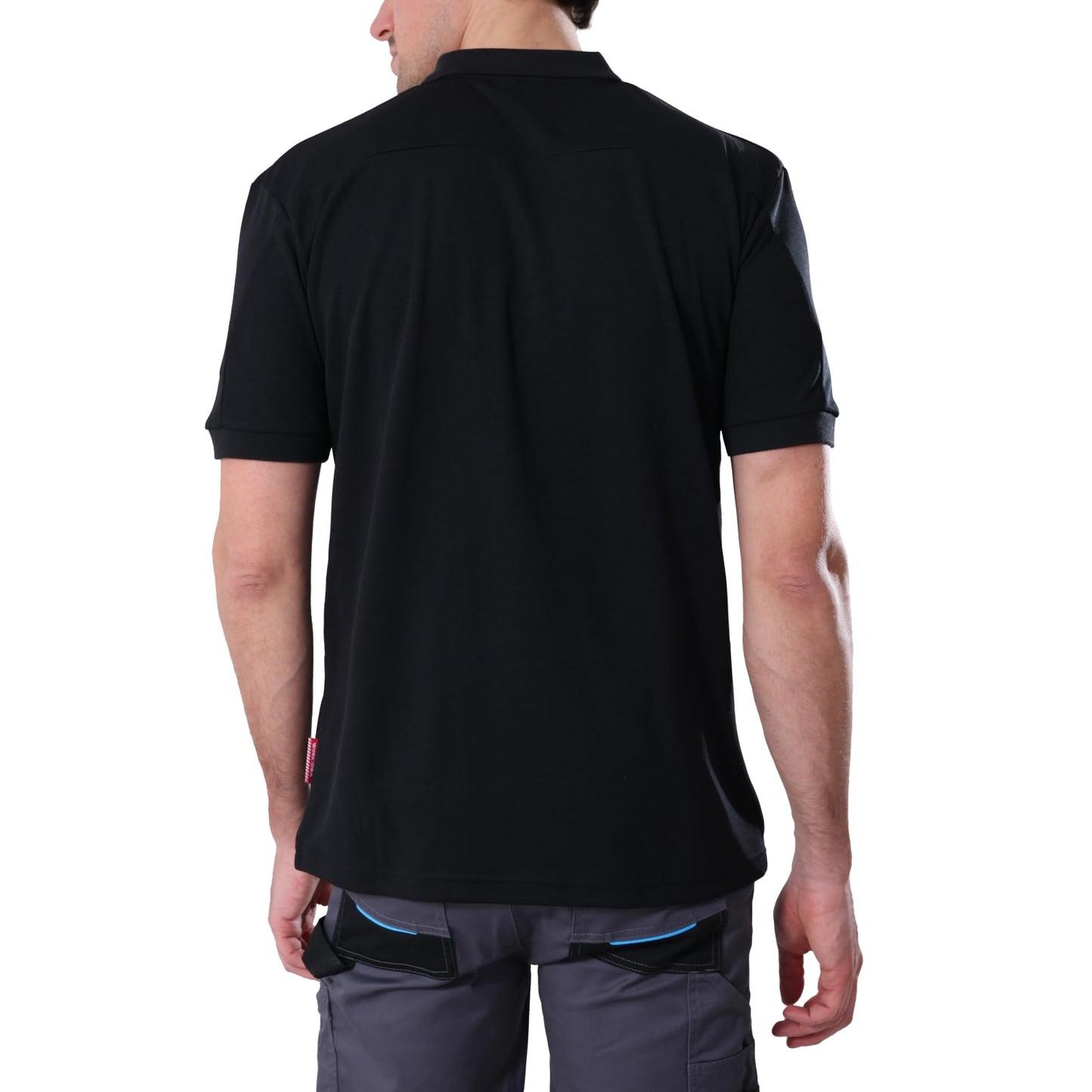 Work Idea Men's Short-Sleeved Polo Shirt with Contrast Colours, Functional Work Shirt for Work, Workshop and Leisure