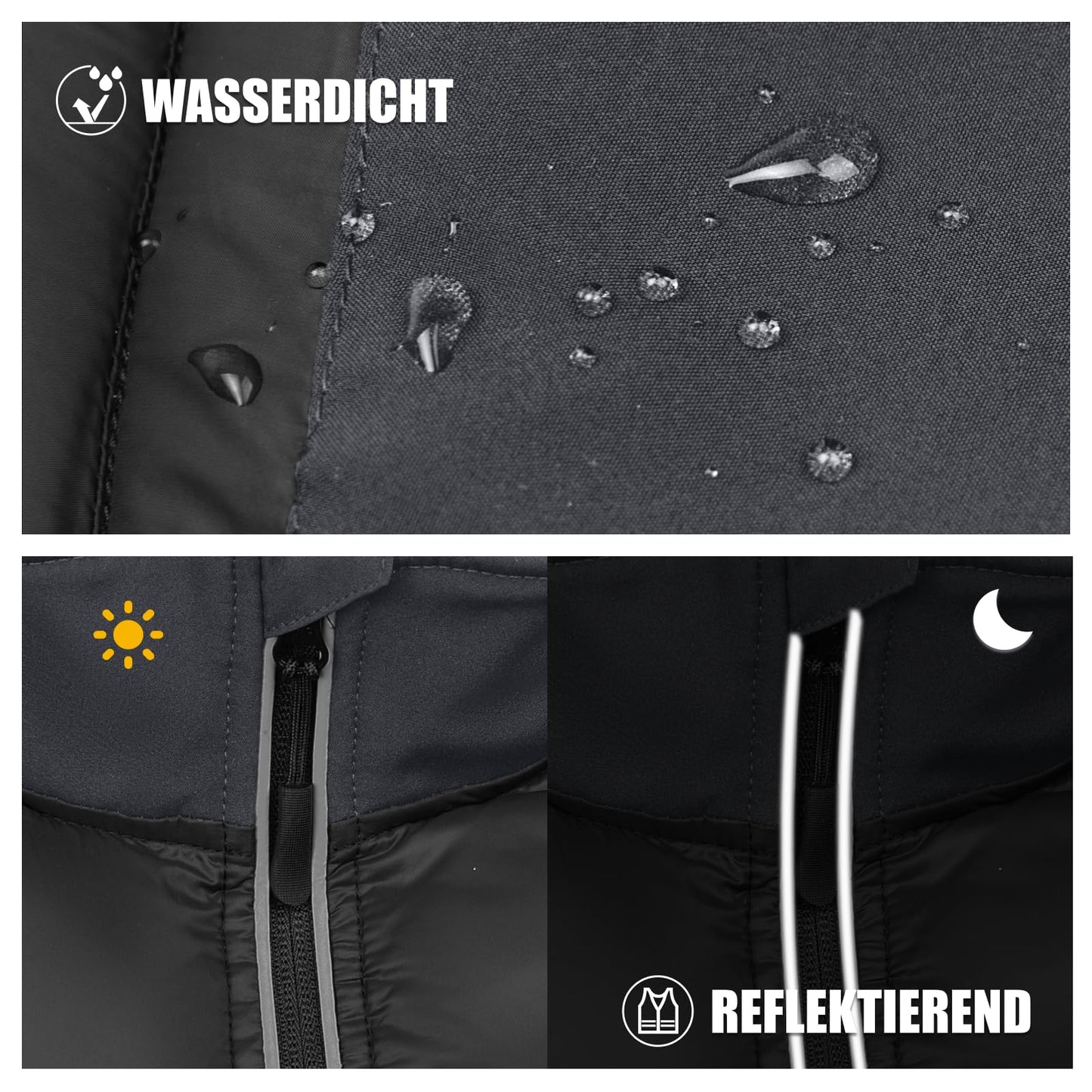 WORK IDEA Men's Outdoor Softshell Vest Water-Repellent Windproof Sleeveless Jacket - Breathable Lightweight Sports Vest with Pockets for Cycling, Running, Hiking, Golf and Work Contexts