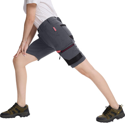 WORK IDEA Women's Slim Fit Stretch Work Shorts Durable Elegance for Highest