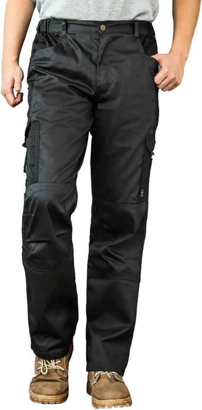 WORK IDEA Mens Work Trousers - Camouflage Trousers Mens Cargo Trousers with Inside Knee Pockets